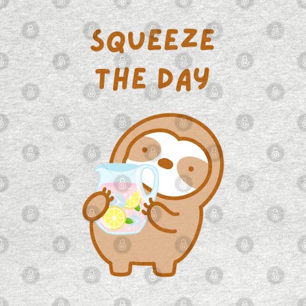 Squeeze the Day Pink Lemonade Sloth by theslothinme